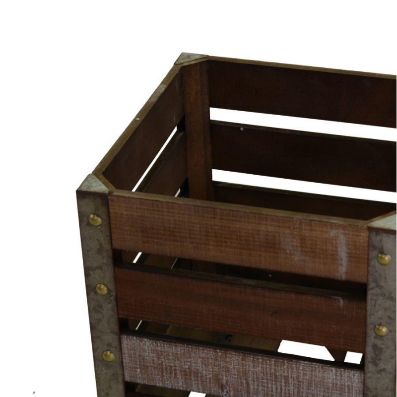 Portavaso legno belfort quadro 30,5 x 30,5 h 81 cm