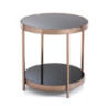 Tavolino / Comodino Two Rings Rose Gold 51X51X8 Cm