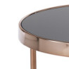 Tavolino / Comodino Two Rings Rose Gold 51X51X8 Cm
