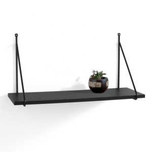 Zoom Mensola Da Parete Fast Black 24 X 65 H.4 Cm