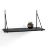 Mensola Da Parete Fast Black 24 X 65 H.4 Cm