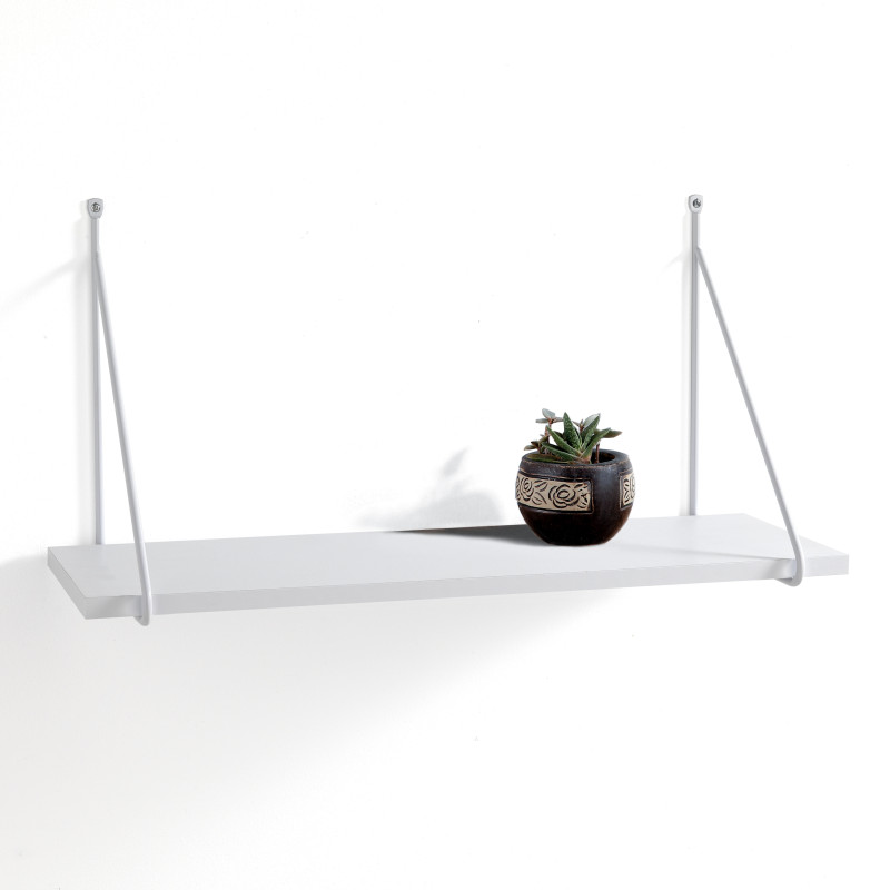 Mensola Da Parete Fast White 24 X 65 H.4 Cm