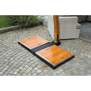 Zoom Ombrellone P.Lat. 3,5X3,5 Alu.Eff.Legno-Sabbia Moia