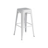 Set 2 Sgabelli alti Moia lamiera galvanizzata avorio esterno