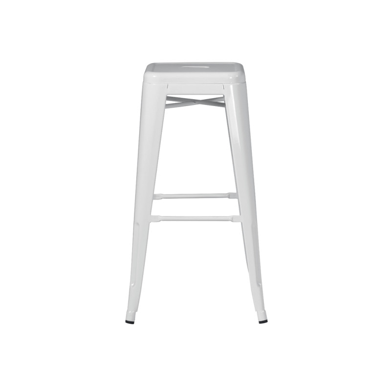 Set 2 Sgabelli alti Moia lamiera galvanizzata avorio esterno