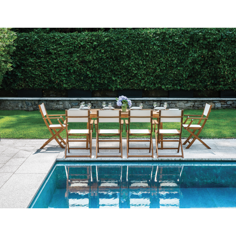 Tavolo Donoratico In Acacia Allungabile 180/240X90 Moia