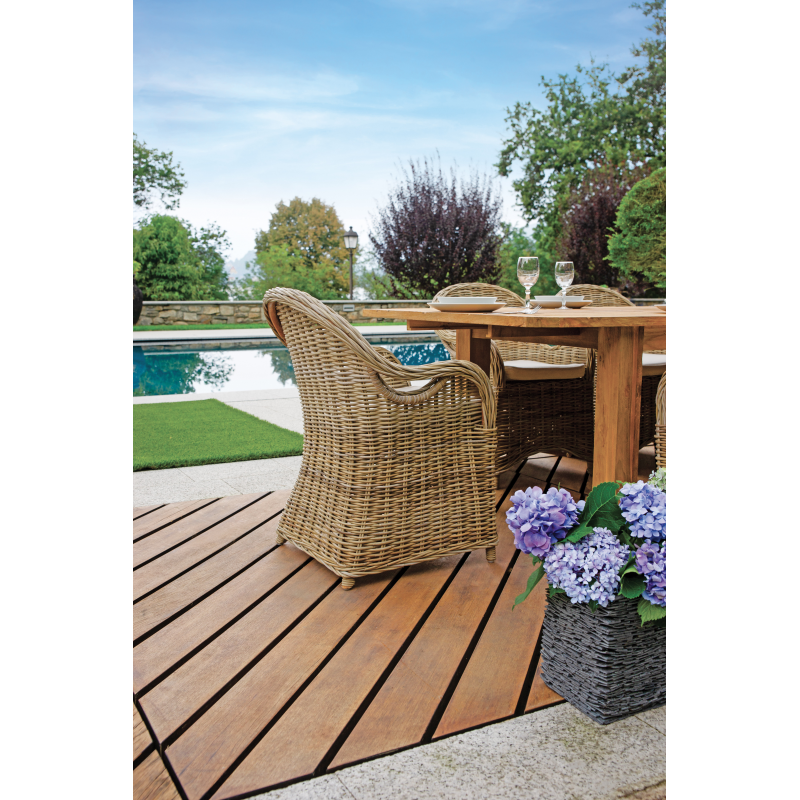 Tavolo Sumatra 180/250*100 In Teak Riciclato Moia