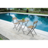 Set Bistrò In Ferro E Acacia Fsc Scura - 2 Sedie E Un Tavolo 55X54 Cm Moia
