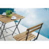 Set Bistrò In Ferro E Acacia Fsc Scura - 2 Sedie E Un Tavolo 55X54 Cm Moia