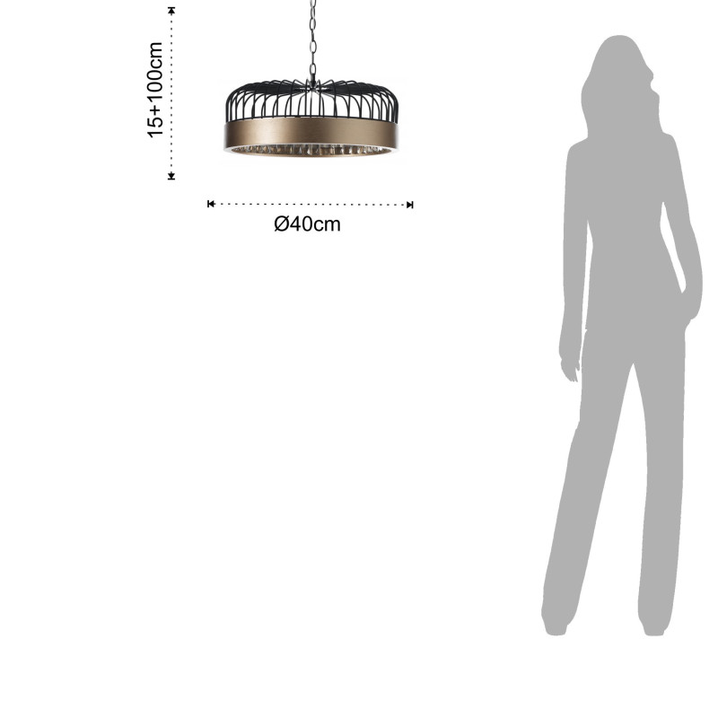 Lampadario Dome 22X49,5X49,5 Cm