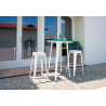 Set 2 Sgabelli alti Moia lamiera galvanizzata avorio esterno
