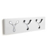 Appendiabiti Da Parete New Bin 3 White H18,5 P3,5 L61,5 Cm