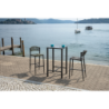 Tavolo Iseo Alto In Acciaio 60X60 Antracite Moia