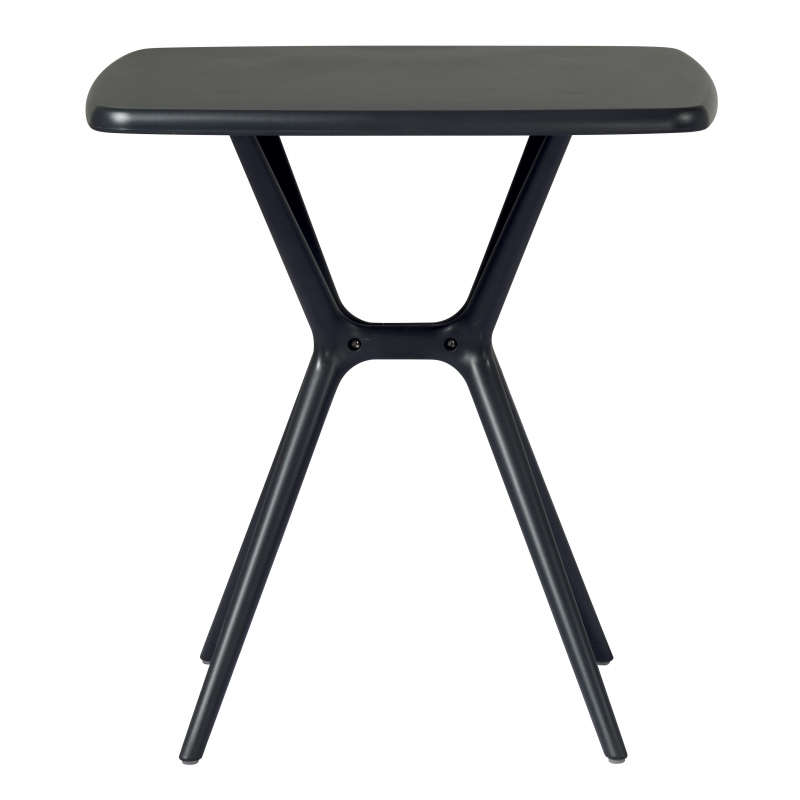 Tavolo 70X70 Messina Polipropilene Con Fibra Di Vetro Antracite Moia