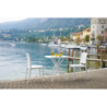 Tavolo 70X70 Messina Polipropilene Con Fibra Di Vetro Bianco Moia
