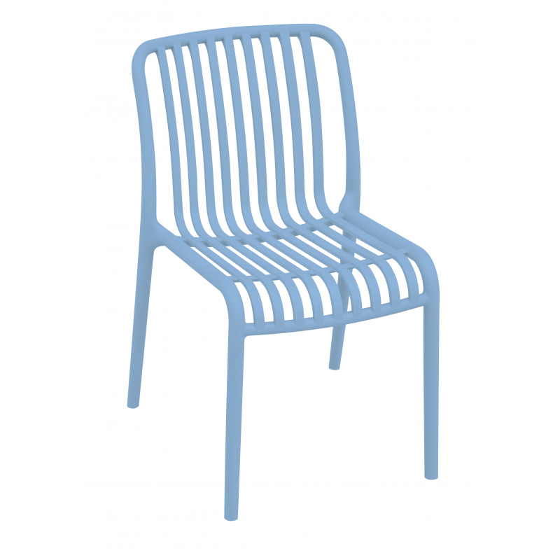 Set Di 2 Sedie Trapani In Polipropilene Impilabile Celeste - Consegnata Impilata Moia