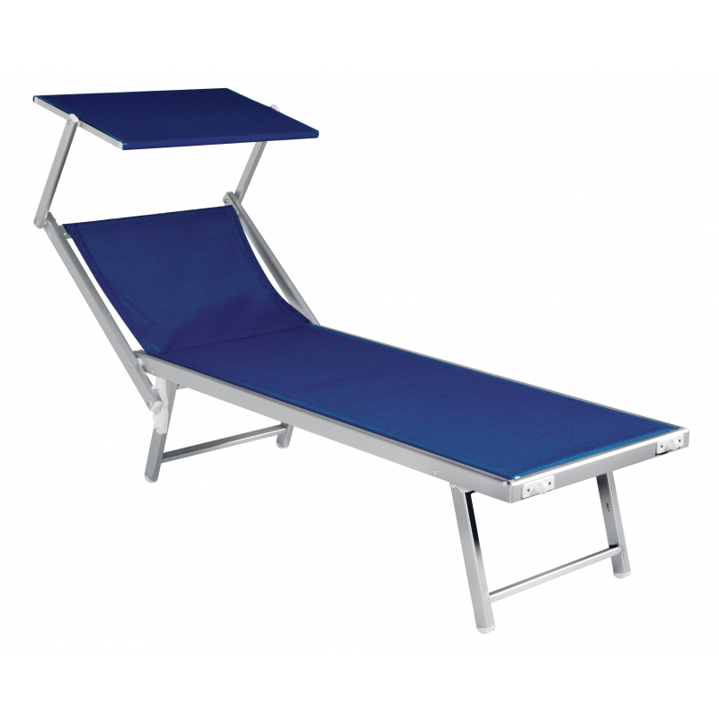 Lettino Mare Con Tett Alluminio 1,1/Text 750 Blu Moia