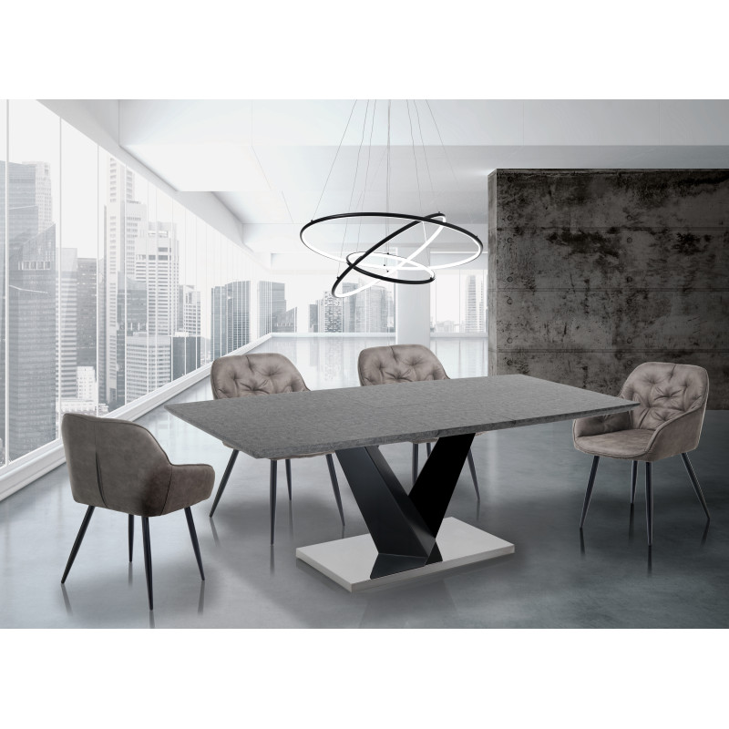 Tavolo Allungabile Valy Cement 170 X 100 H17 Cm