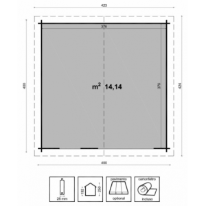 Zoom Casetta Ines Cm. 400X400 Losa
