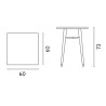 Set 2 Tavoli Moia lamiera galvanizzata avorio esterno resistente
