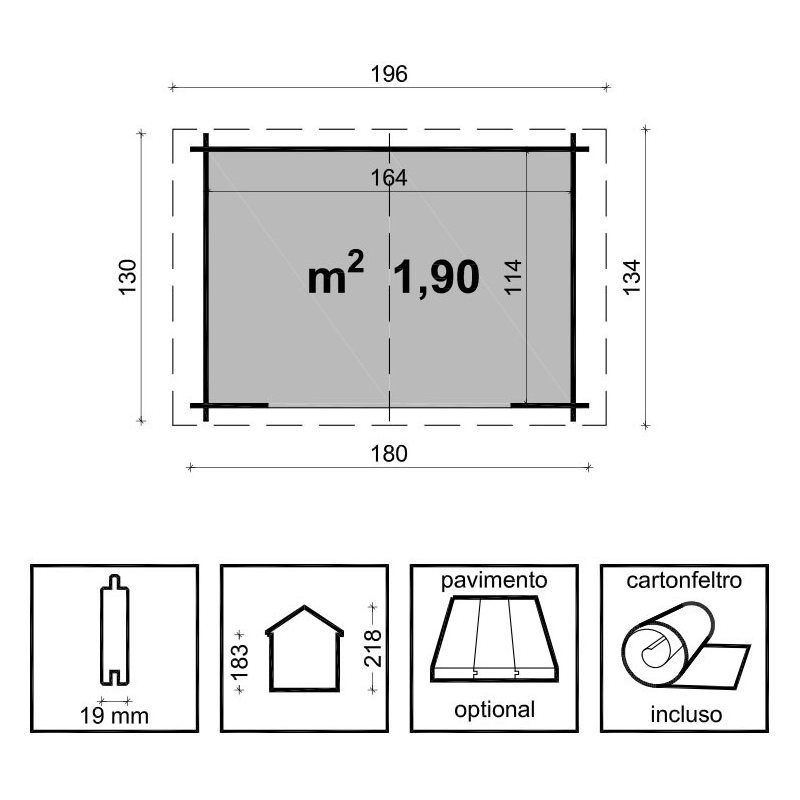Casetta Giada 180X130 Losa