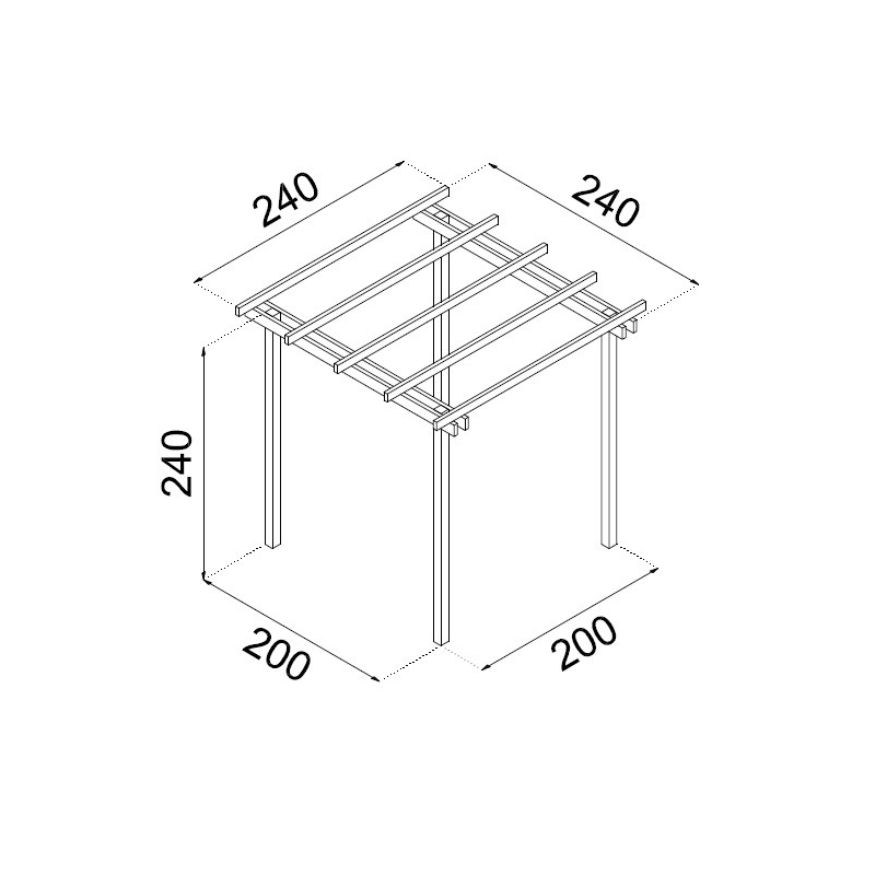 Pergola Autoportante 240X240 Losa