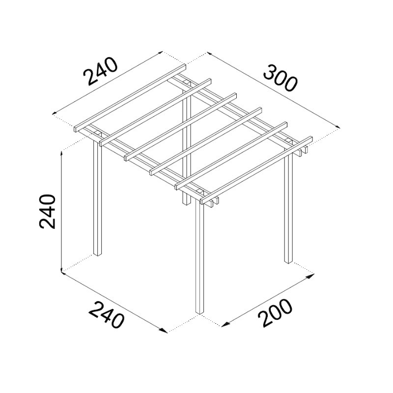 Pergola Autoportante 240X300 Losa