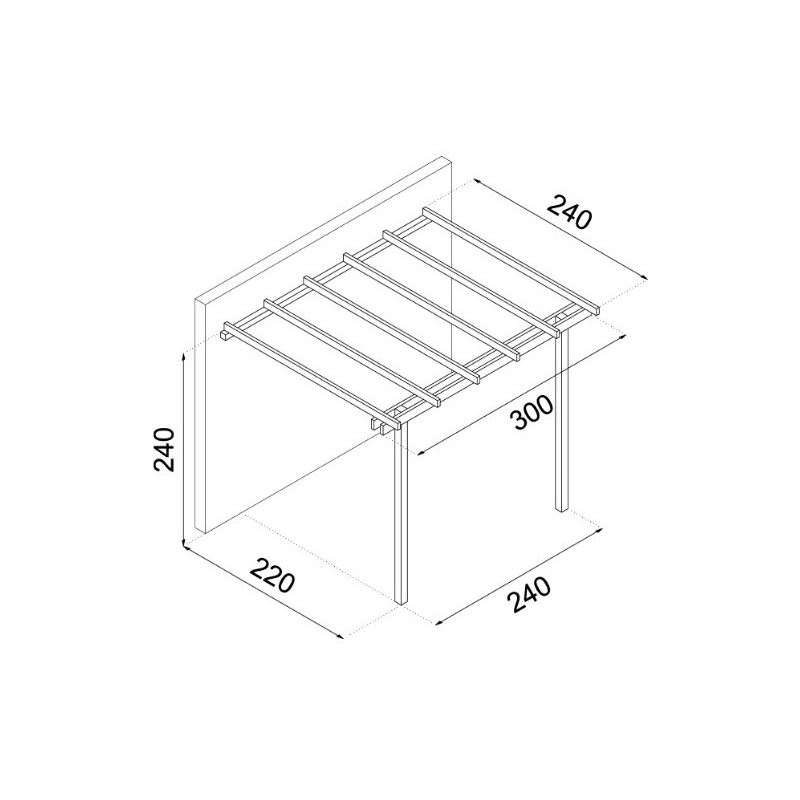 Pergola Addossata 300X240 Losa