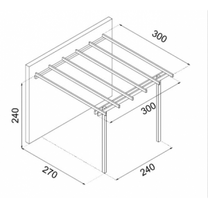 Zoom Pergola Addossata 300X300 Losa