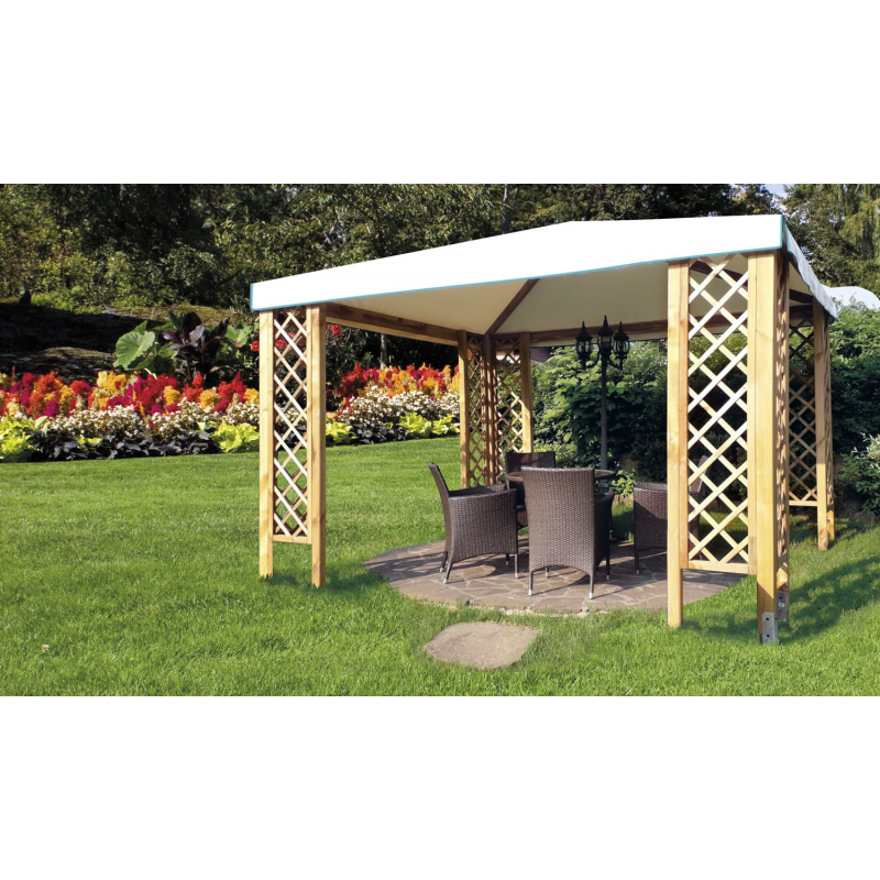 Gazebo Capri 300X300 Con Grigliati Losa