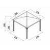 Gazebo Ischia 300X300 Senza Grigliati Losa
