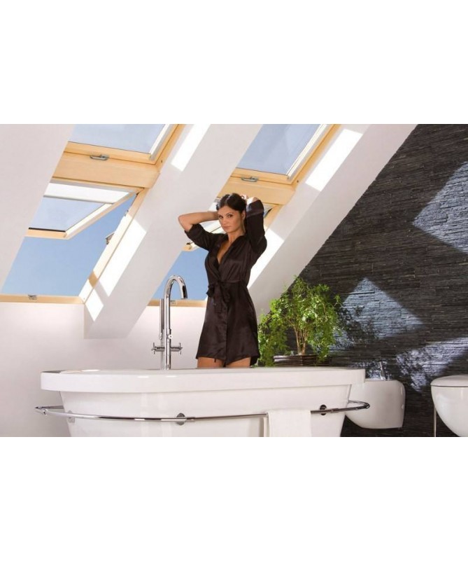 FINESTRA DA TETTO FPP-V DOPPIA APERTURA MANUALE pino naturale