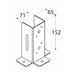 Zoom Portapilastro A Tre Lati X70 Losa