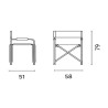 Set 6 sedie regista pieghevoli MOIA alluminio blu giardino