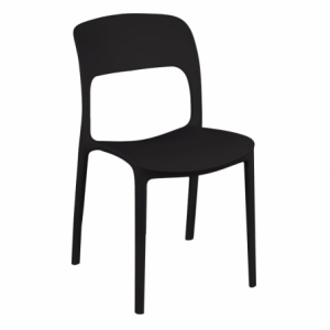 Sedia polipropilene Risto impilabile antracite cm47x52h83
