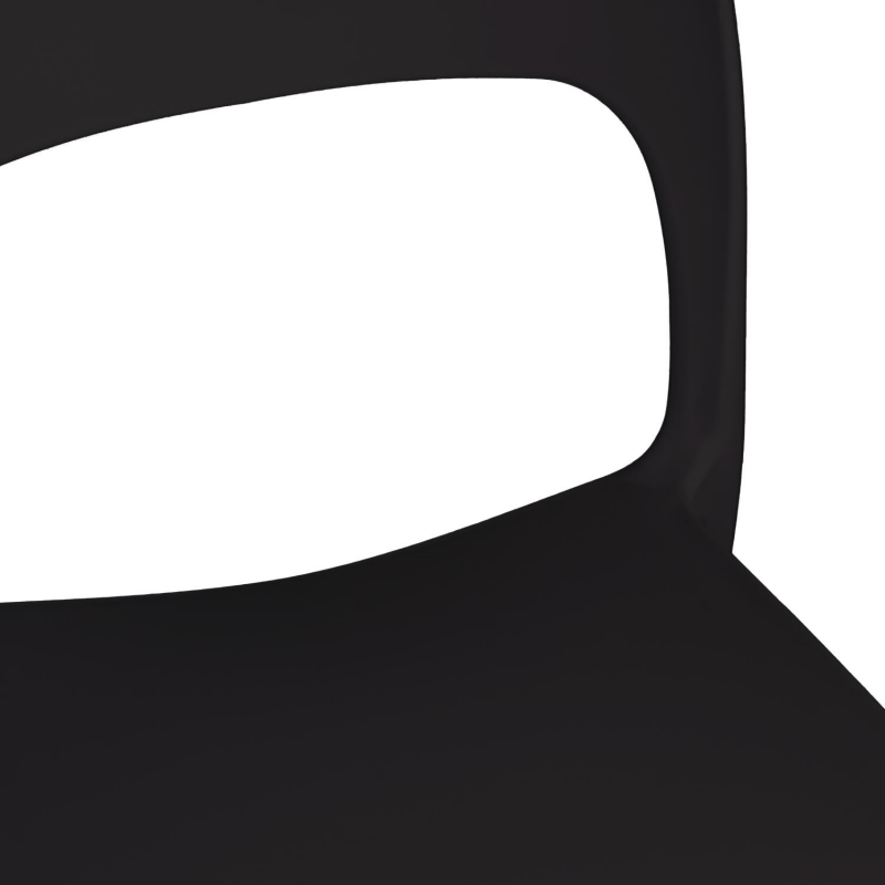 Sedia polipropilene Risto impilabile antracite cm47x52h83