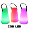 Lampada led plastica ricaricabile multicolor tondo cmø12h20
