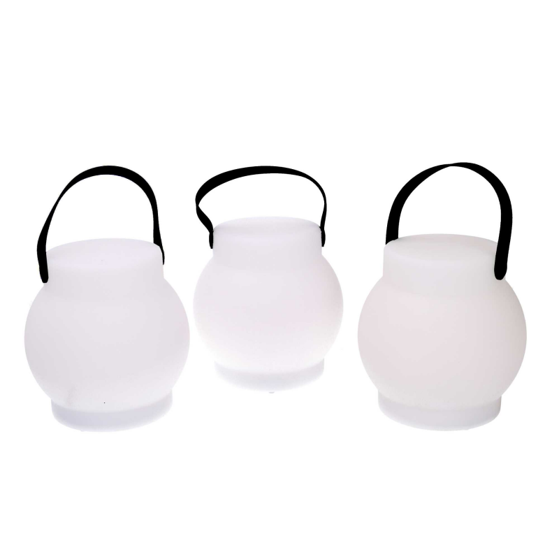 Lampada led plastica ricaricabile multicolor tondo cmø15h15