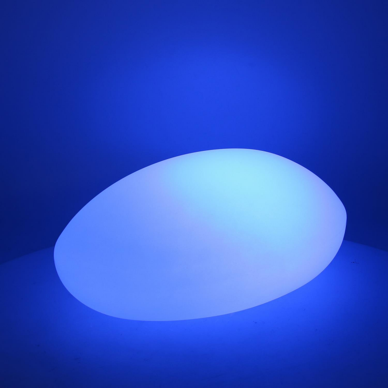 Lampada led plastica ricaricabile sassomulticolor cm40x30h15