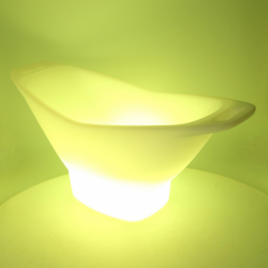 Zoom Lampada led plastica ricaricabile con portabottiglie multicolor ovale cm64x30h28