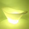 Lampada led plastica ricaricabile con portabottiglie multicolor ovale cm64x30h28