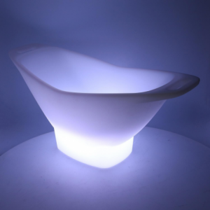 Lampada led plastica ricaricabile con portabottiglie multicolor ovale cm64x30h28