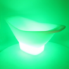 Lampada led plastica ricaricabile con portabottiglie multicolor ovale cm64x30h28