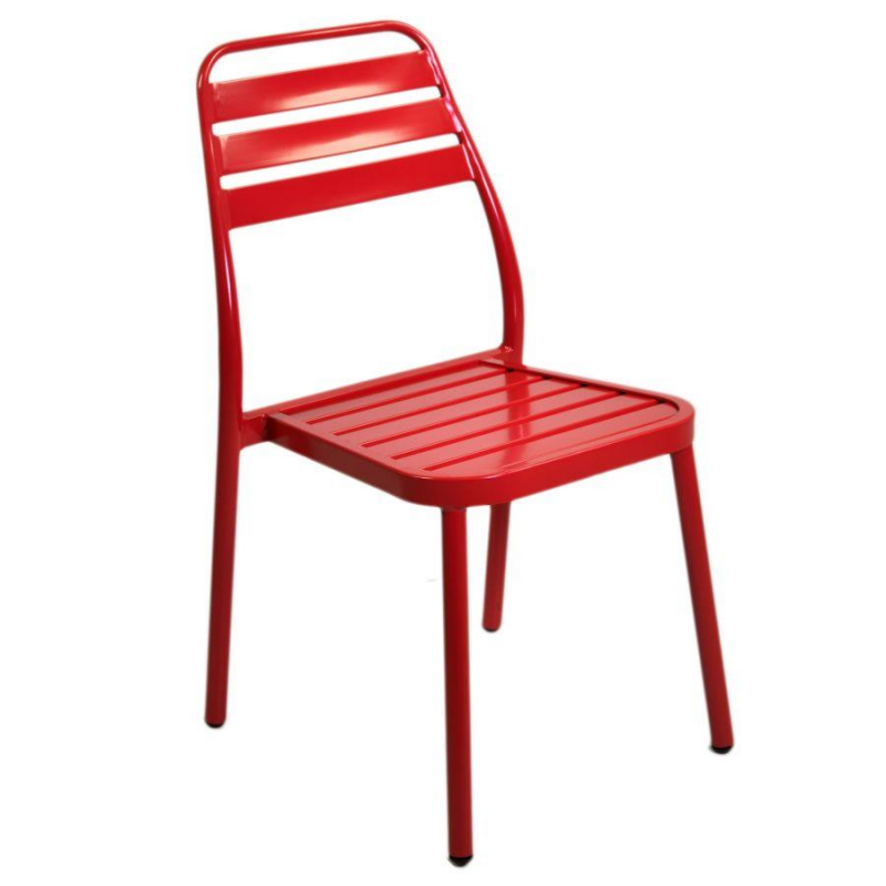Sedia alluminio las vegas rossa cm49x58h45/88