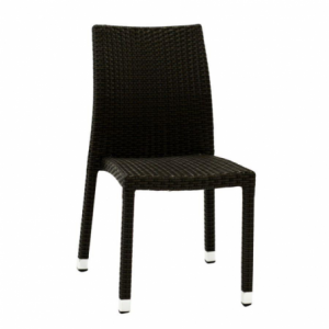 Sedia polyrattan adila noce quadro cm47x61h44/46/88