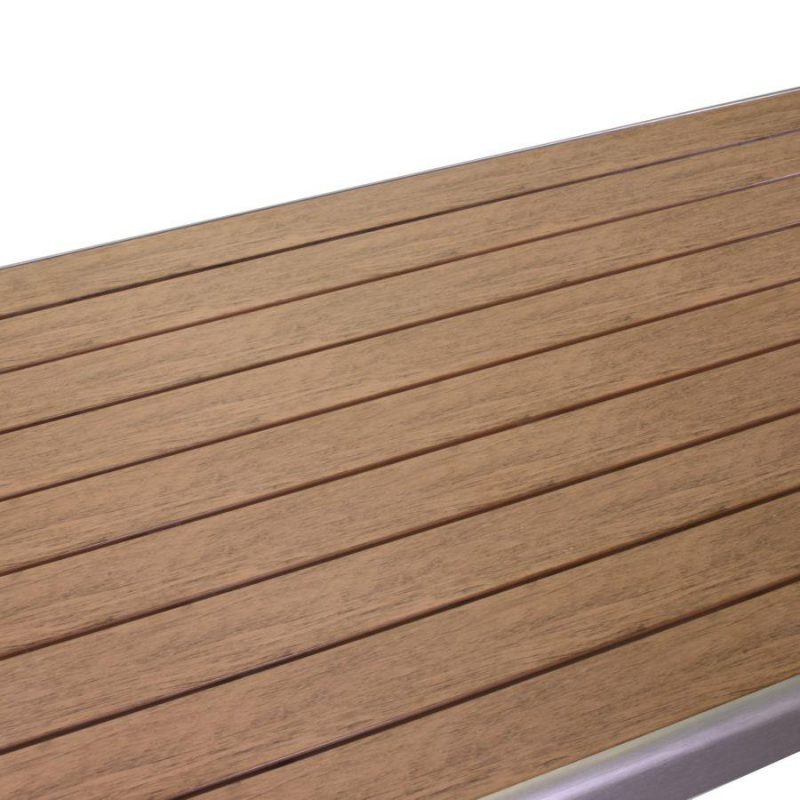 Tavolo alluminio polywood seattle marrone rettangolare cm180x90h76