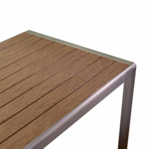 Tavolo alluminio polywood seattle marrone rettangolare cm180x90h76