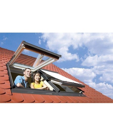 Zoom FINESTRA TETTO PPP-V CON DOPPIA APERTURA PRESELECT MAX IN PVC colore bianco