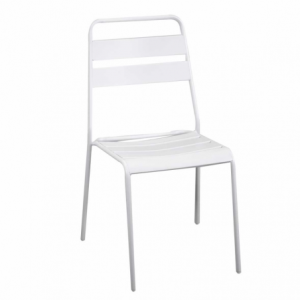 Sedia metallo Rovigo bianco cm50x54h42/87