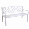 Panchina metallo pavia bianco cm124x57h78